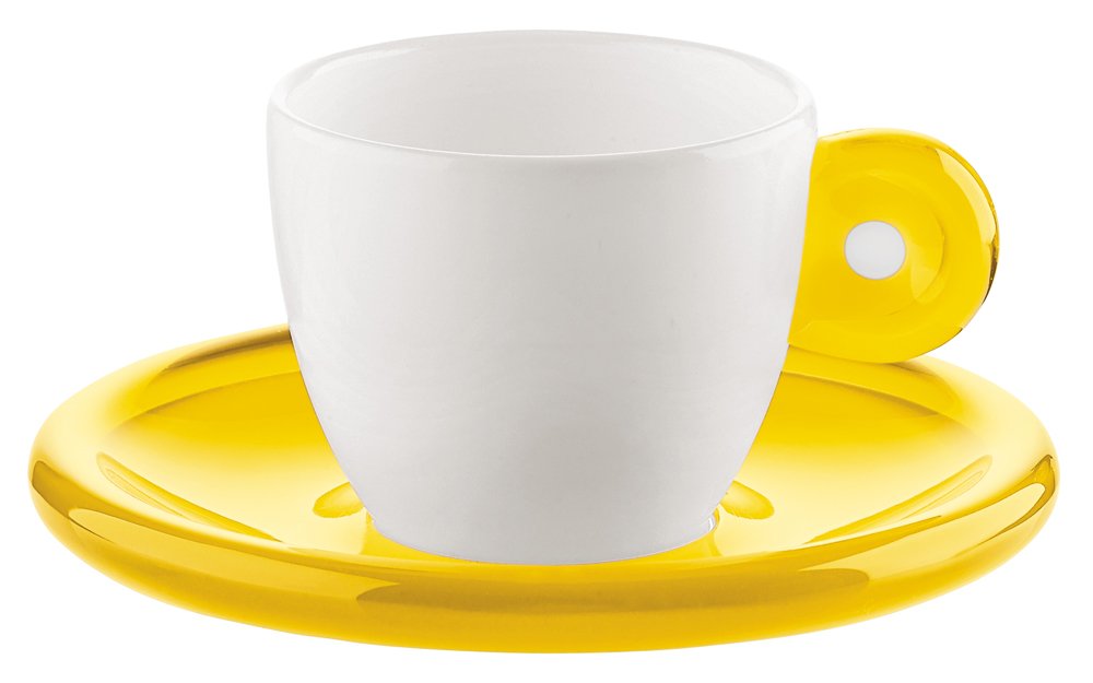 Amazon｜guzzini GOCCE エスプレッソカップ ペア イエロー 266900.88